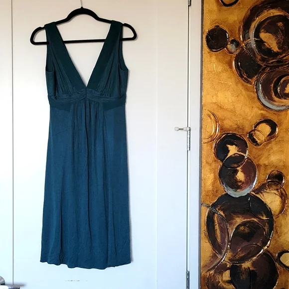 dark turquoise blue dress SARA ELASTICATED WAIST DRESS main image 1